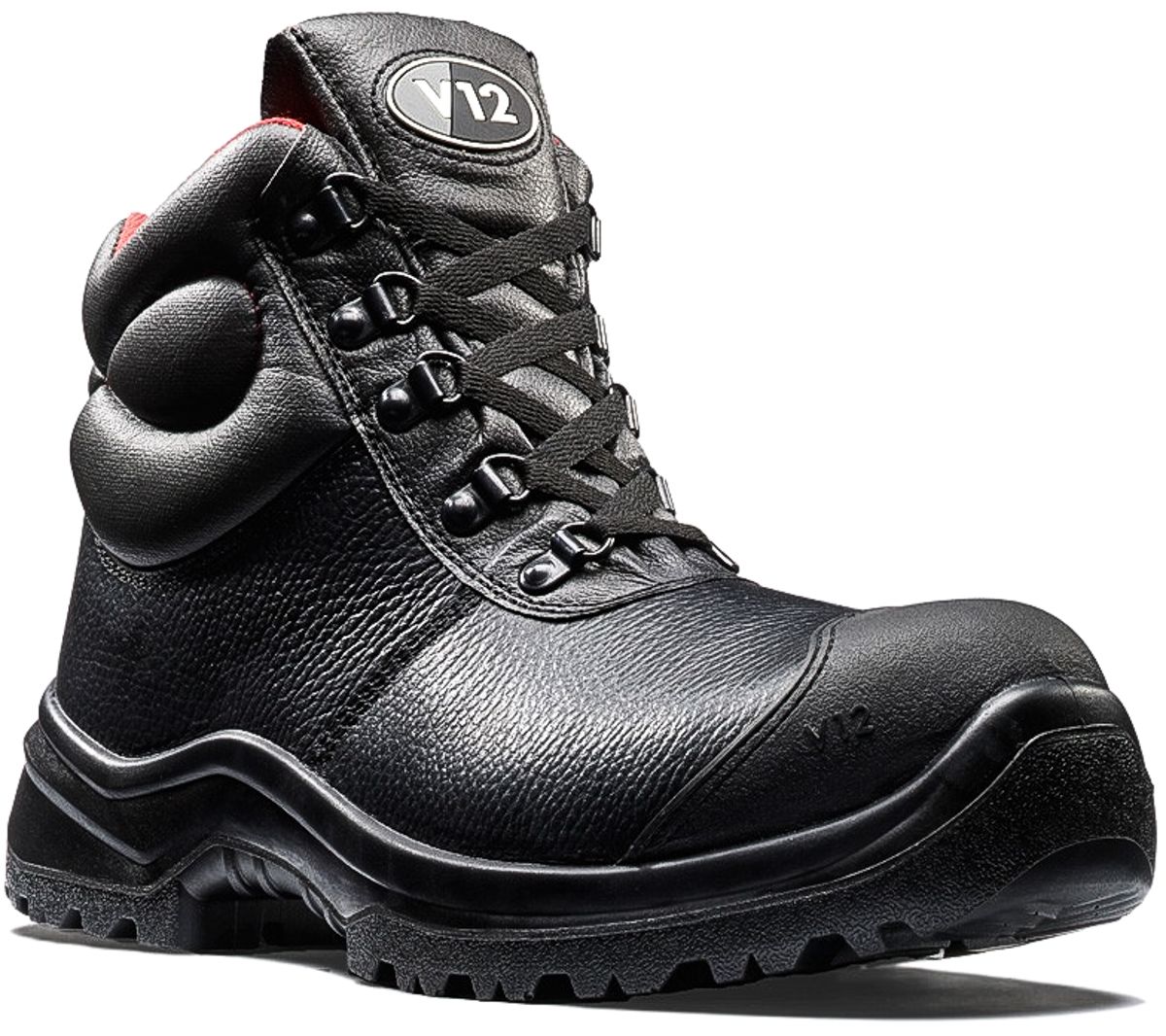 V12 Footwear Rhino Black Composite Toe Capped Safety Boots, UK 9, EU 43