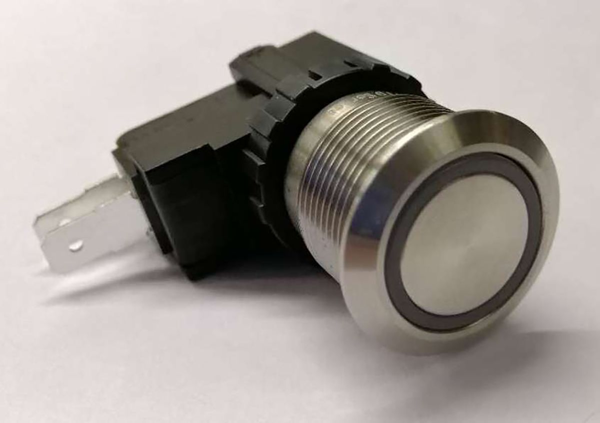 RS PRO Latching Push Button Switch, Panel Mount, SPDT, 19.1mm Cutout, 250 / 125V ac, IP67 RS