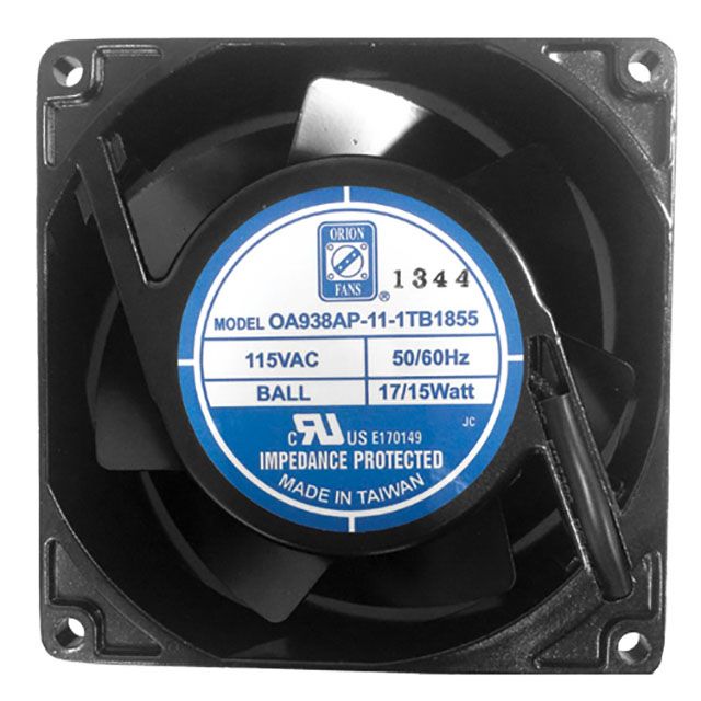 RS PRO Axial Fan, 230 V Ac, AC Operation, 93.4m³/h, 15W, IP55, 92 X 92 ...