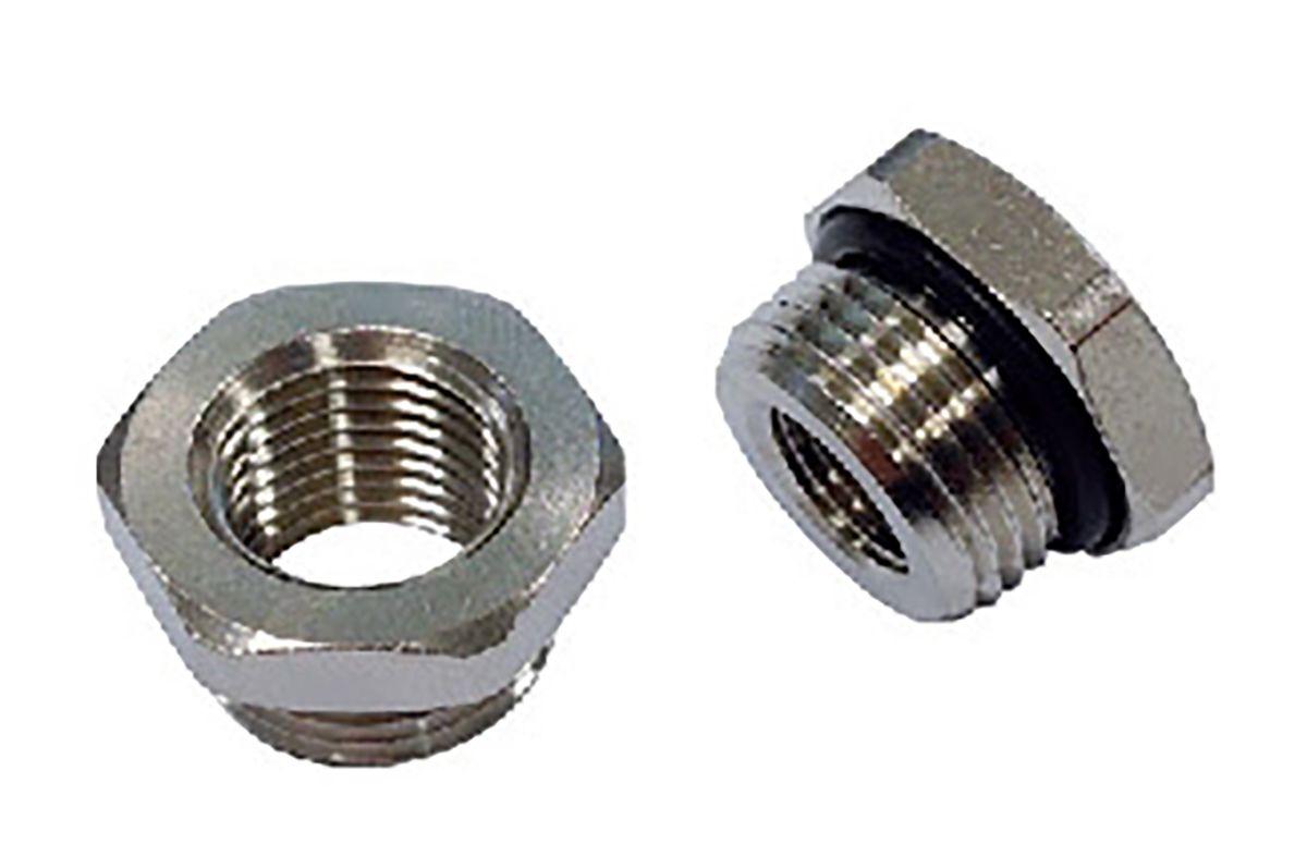 RS PRO Brass Pipe Fitting, Straight Threaded Reducer, Male 3/4in to Female 1/2in