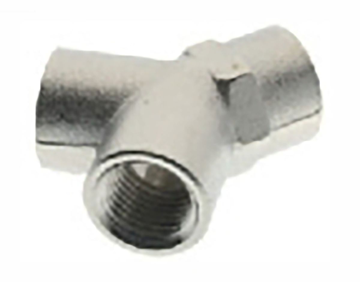 RS PRO Brass Pipe Fitting, Tee Threaded Equal Tee 1/2in to Female 1/2in