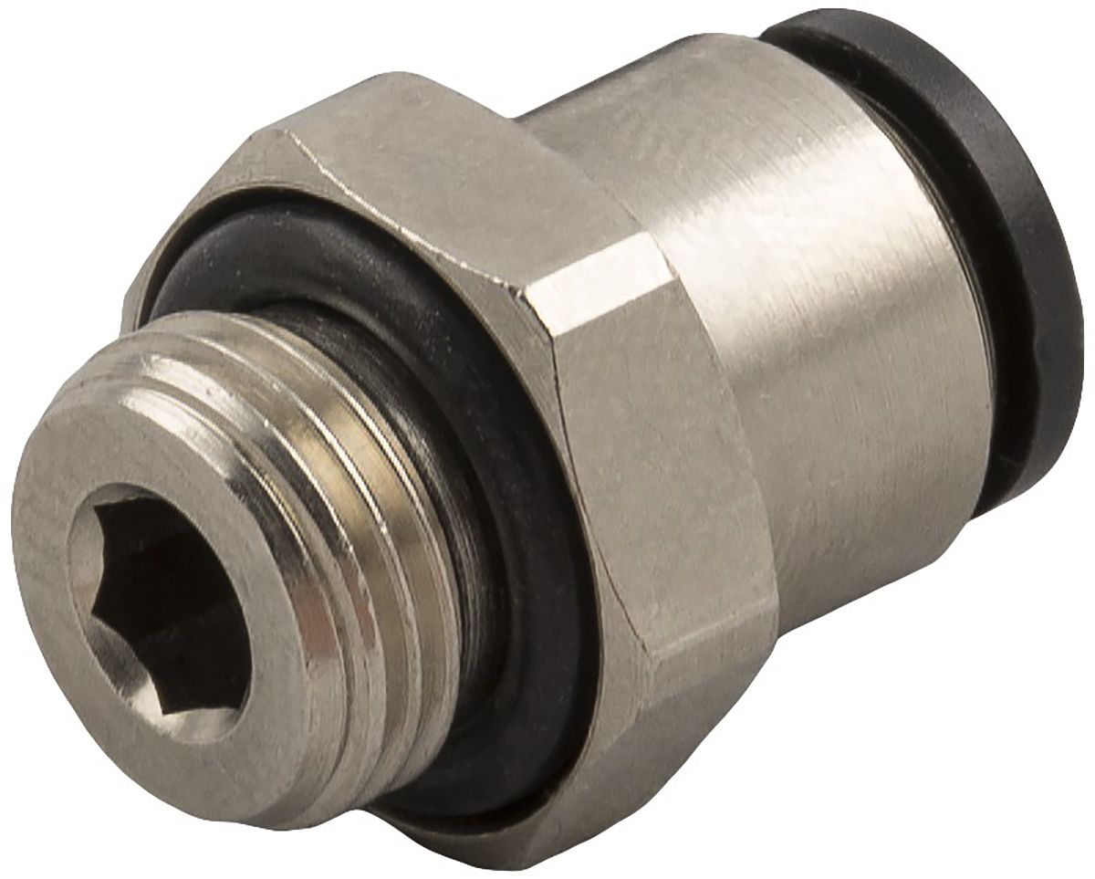 RS PRO Push-in Fitting, M5 Male to Push In 4 mm, Threaded-to-Tube Connection Style