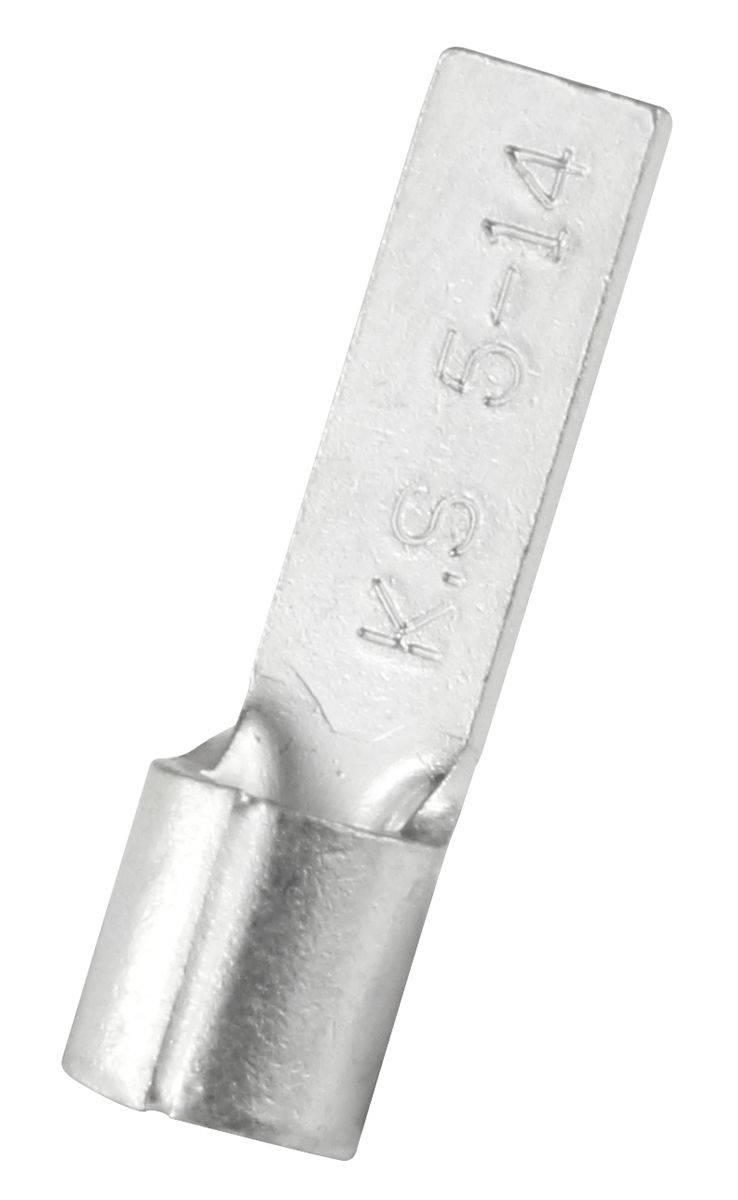 RS PRO Uninsulated Crimp Blade Terminal 14mm Blade Length, 4mm² to 6mm², 12AWG to 10AWG