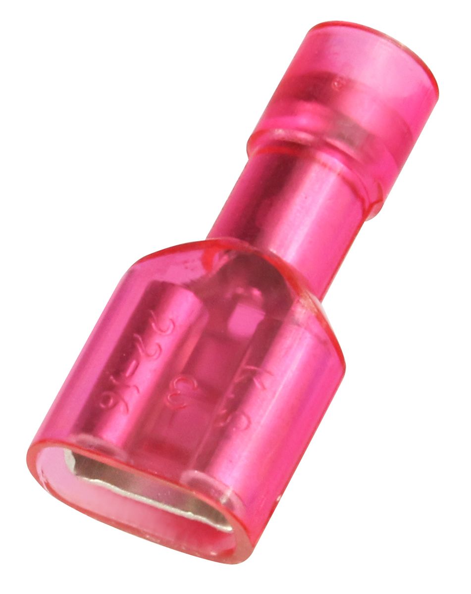 RS PRO Red Insulated Female Spade Connector, Receptacle, 0.8 x 6.35mm