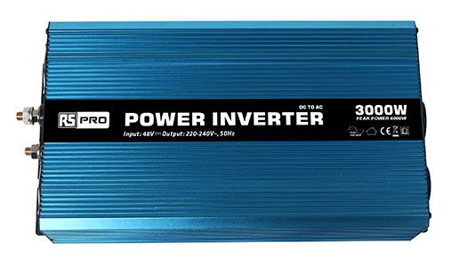 RS PRO Pure Sine Wave 3000W Power Inverter, 48V Input, 230V Output