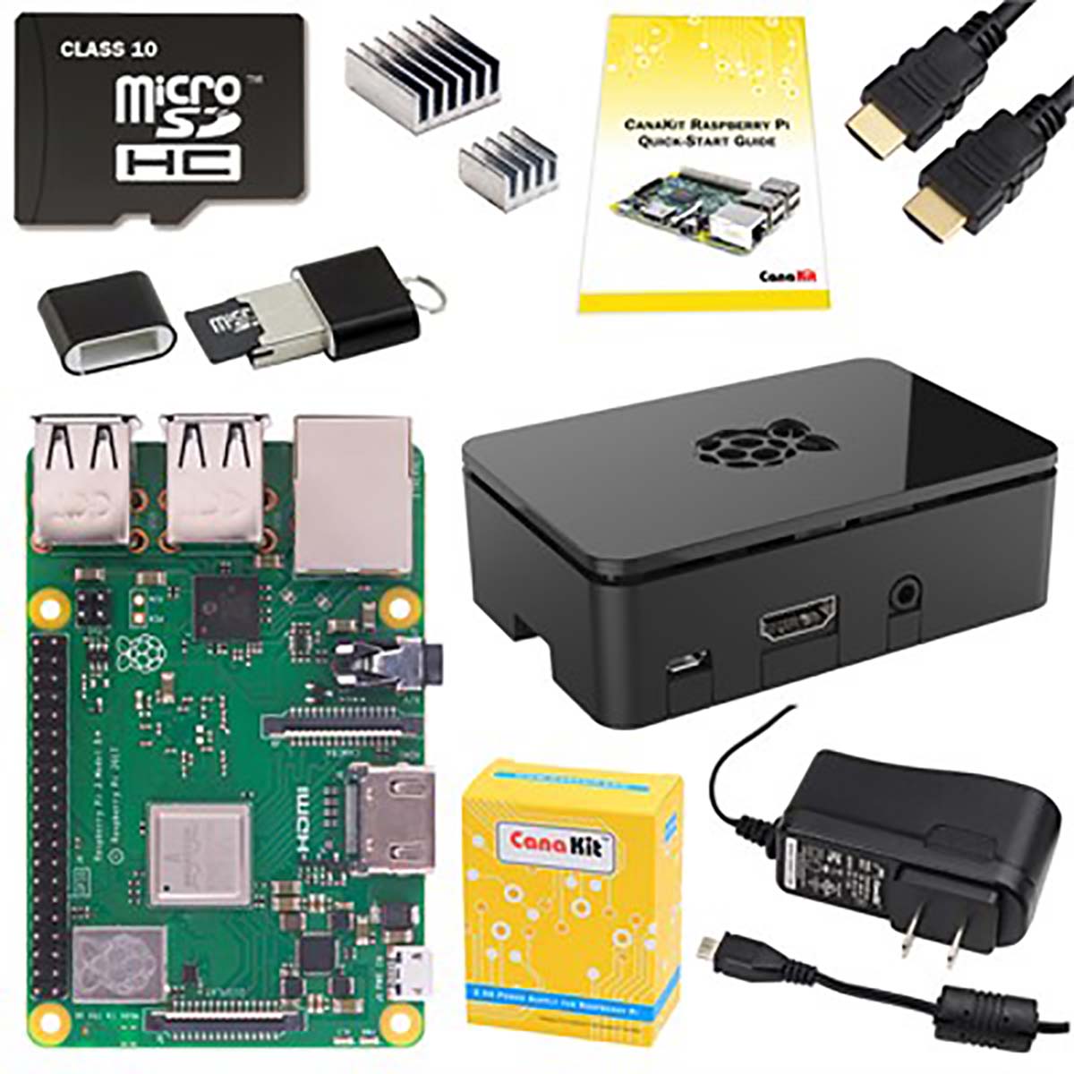 Pi3p str32wu c4 blk canakit raspberry pi 3 b 32gb professional