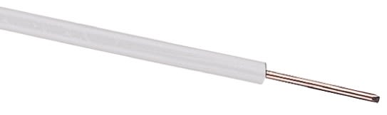 RS PRO Hvid PVC Barsk miljø ledning, ledertråde: 1/0,8 mm, 500m