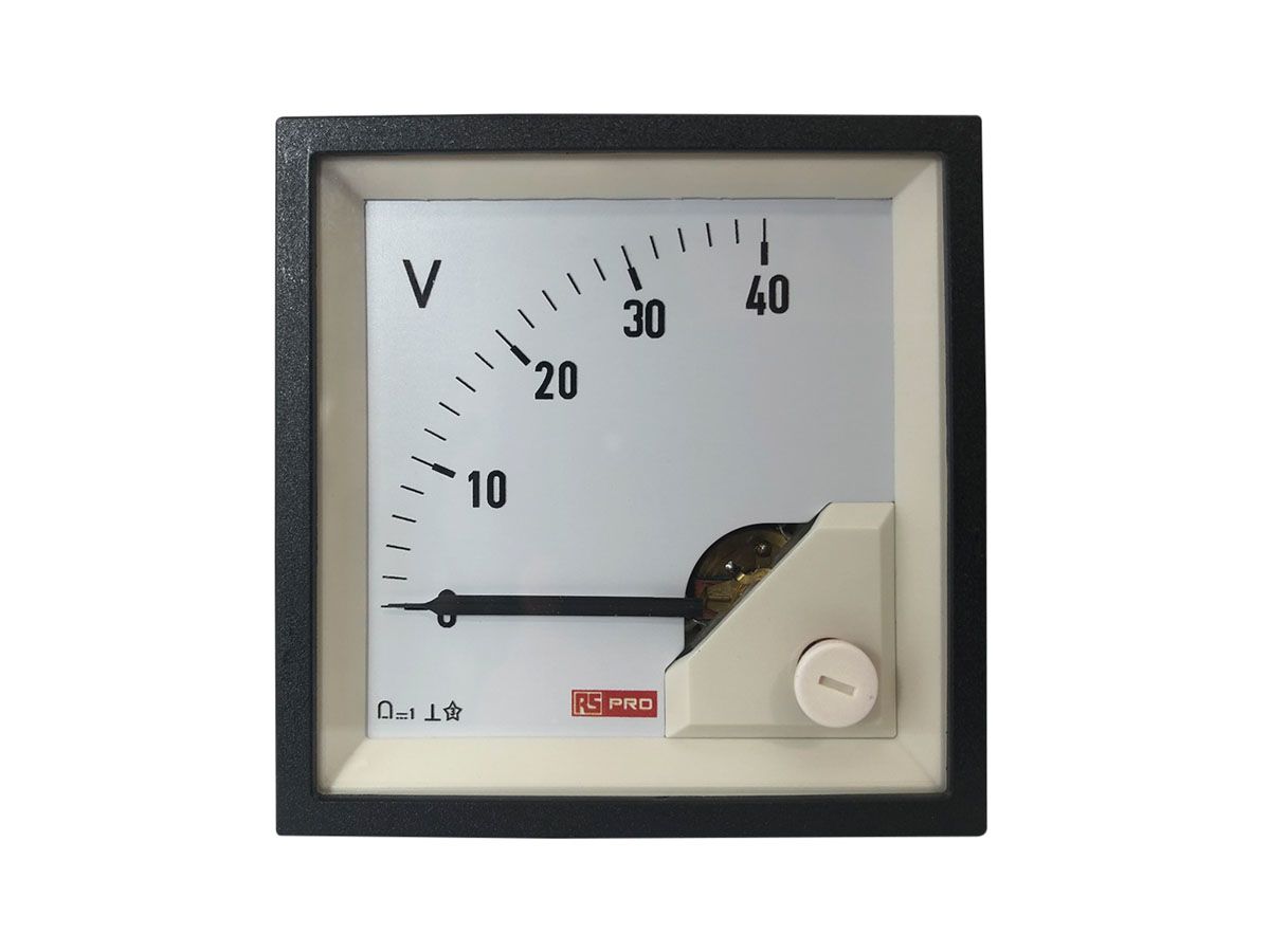 RS PRO Analogue Panel Ammeter DC, 68mm x 68mm, 1 % Moving Coil