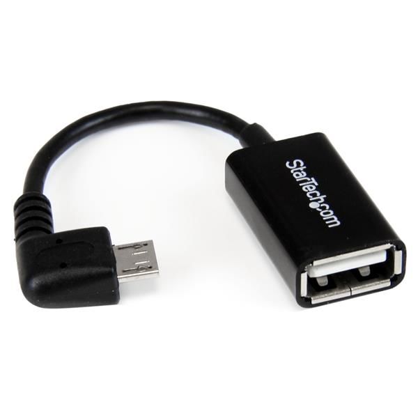 StarTech.com Male Micro USB B to Female USB A Cable, USB 2.0, 150mm