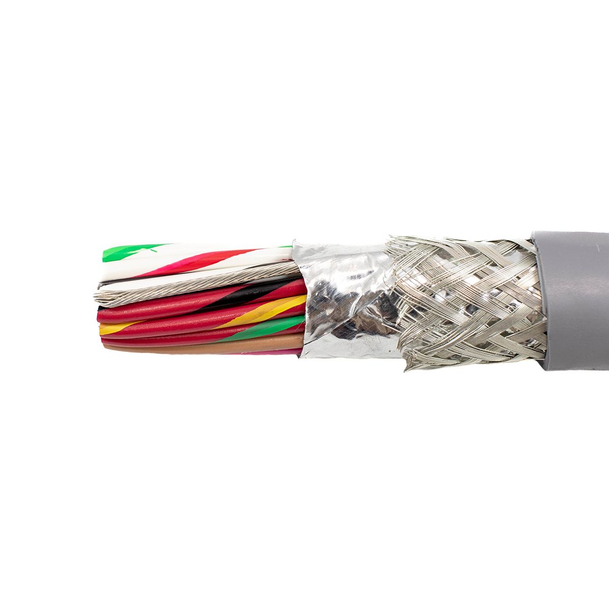 3470/37C SL005 Alpha Wire Control Cable, 37 Cores, Screened, Grey PVC
