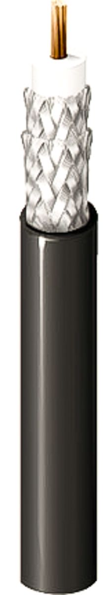 Belden Koaxialkabel, Verlegekabel RG6 75 Ω, 304.8m, Aussen ø 7.01mm, Schwarz