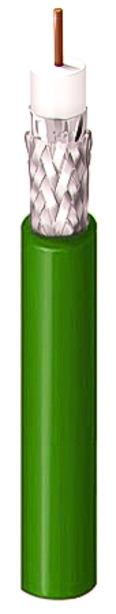 Belden Koaxialkabel, Verlegekabel Mini RG59 75 Ω, 500m, Aussen ø (Jacket) 4.6mm, Grün