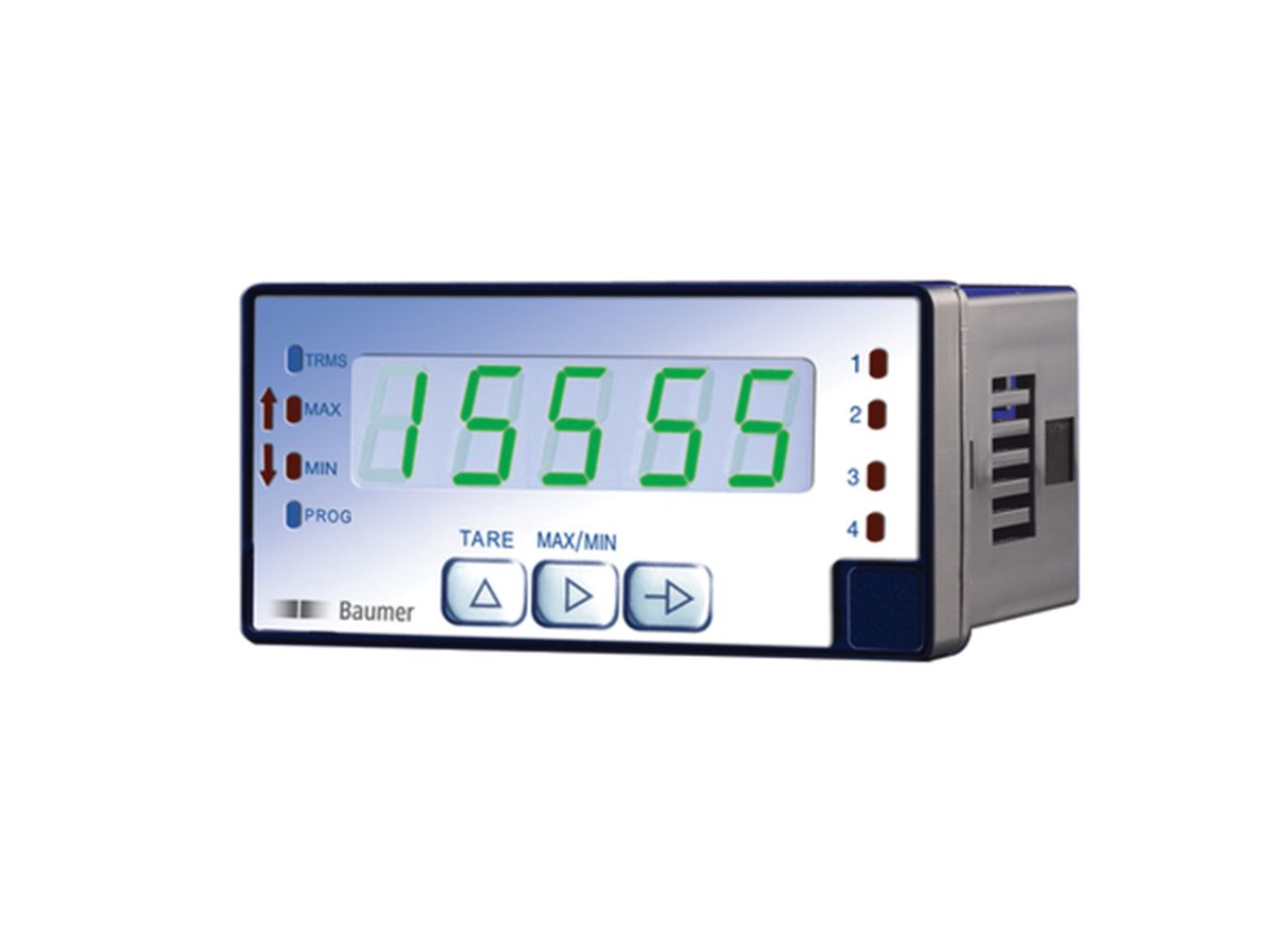 Baumer PA418.065AX01 , LED Digital Panel Multi-Function Meter for Current, Power, Voltage, 45mm x 92mm