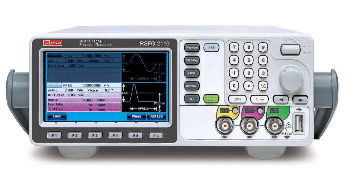 RS PRO RSFG-2110 Function Generator, 25MHz Max, FM Modulation