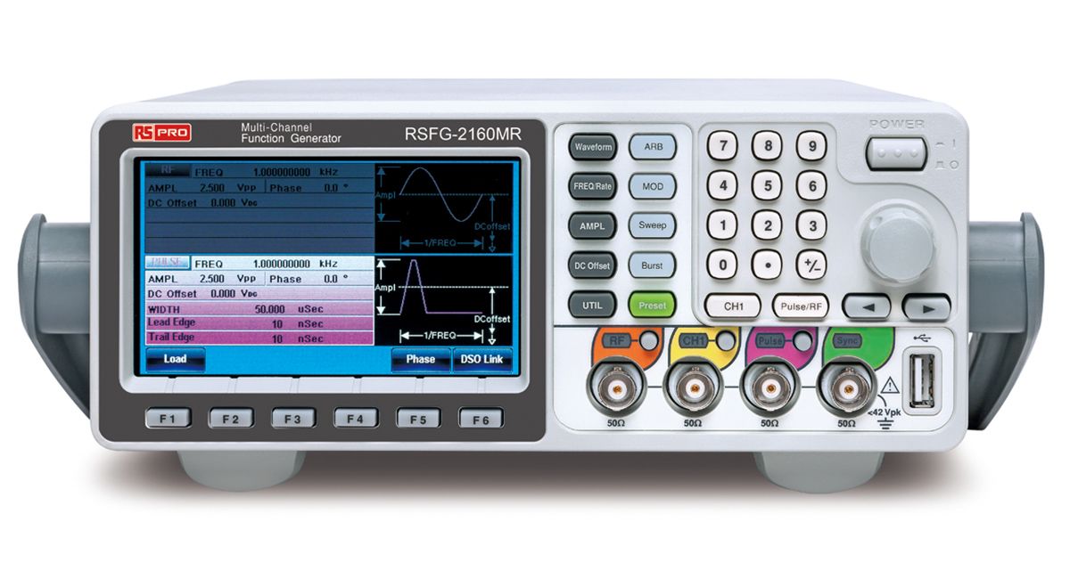 RS PRO RSFG-2160MR Function Generator, 25MHz Max, FM Modulation