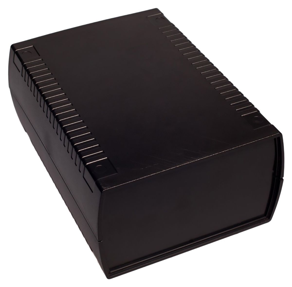 RS PRO Black ABS Enclosure, IP53, IK06, Black Lid, 185.5 x 136 x 80mm RS