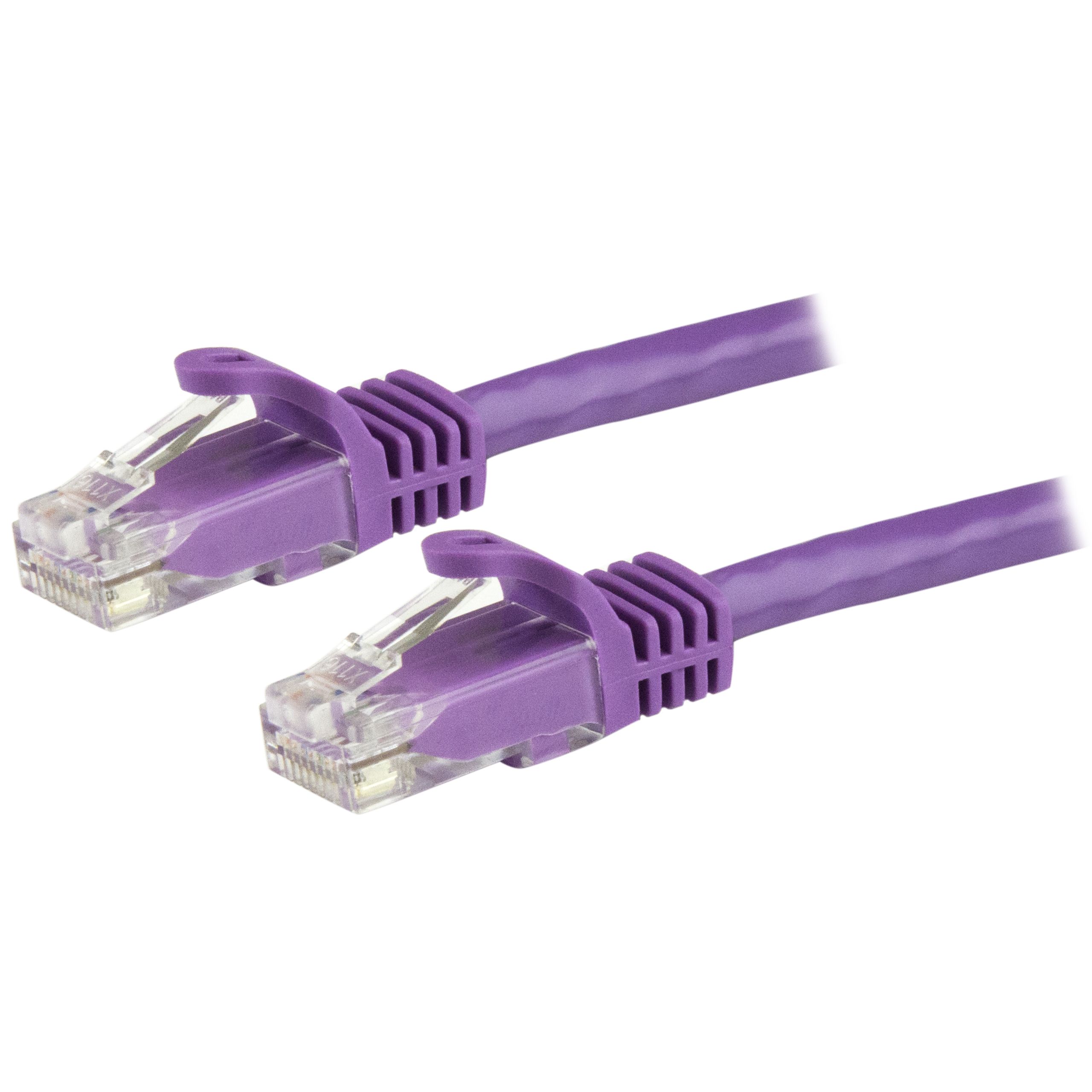 Cable Ethernet Cat6 U/UTP Startech de color Morado, long. 5m, funda de PVC, Calificación CMG