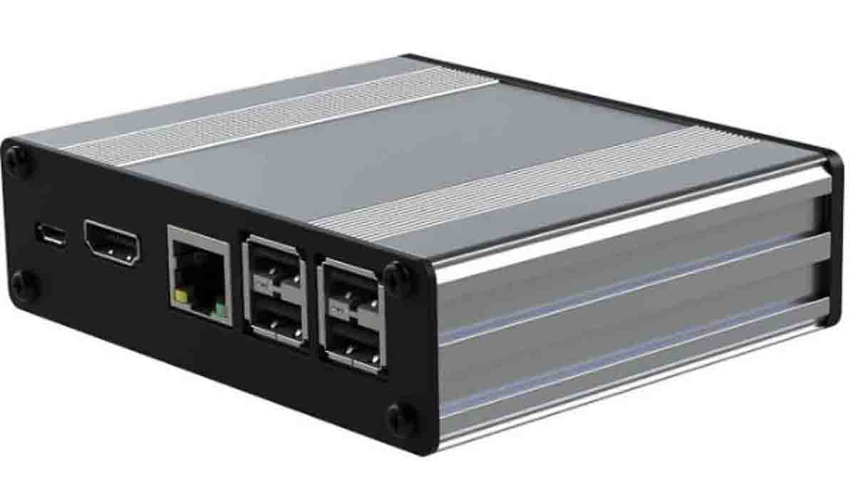 RS PRO Aluminium  Case for use with Raspberry Pi in Silver