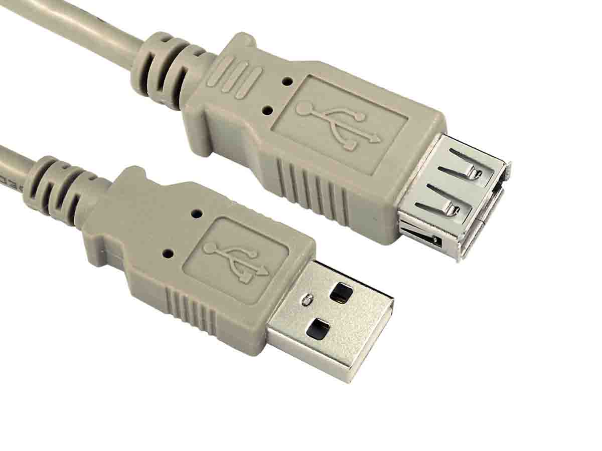 RS PRO USB-Kabel, USB A / USB A, 2m USB 2.0 Beige