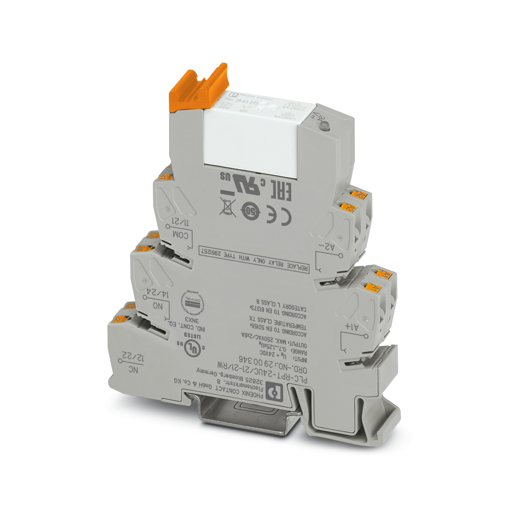 2900346-phoenix-contact-din-rail-mount-interface-relay-12v-dc-coil