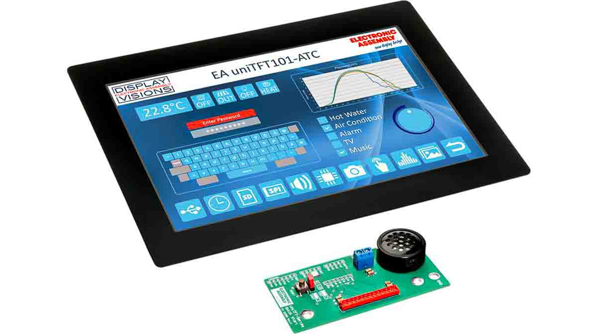 Display Visions EA QUICK uniTFT101-ATC, EA QUICKuniTFT TFT Interface Board With PCAP touch panel