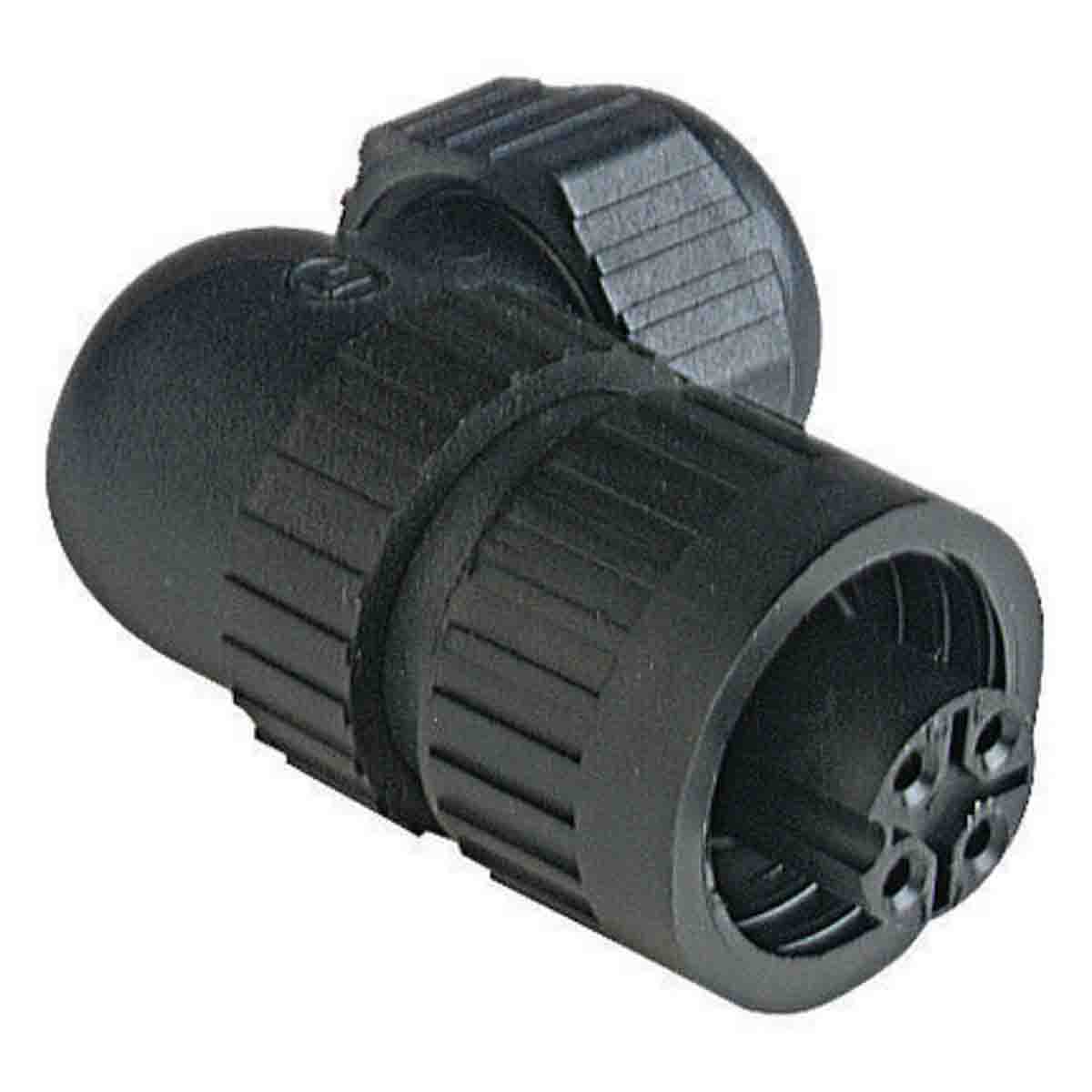 Lumberg Automation, CA IP66, IP67 Black Screw 3+PE Angled Industrial Power Socket, Rated At 10A, 230 V, 400 V