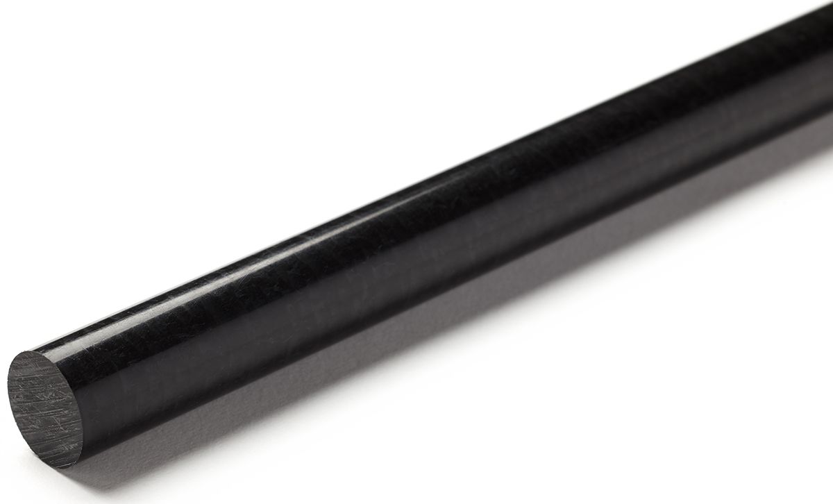 RS PRO Black Acetal Rod, 1m x 50mm Diameter