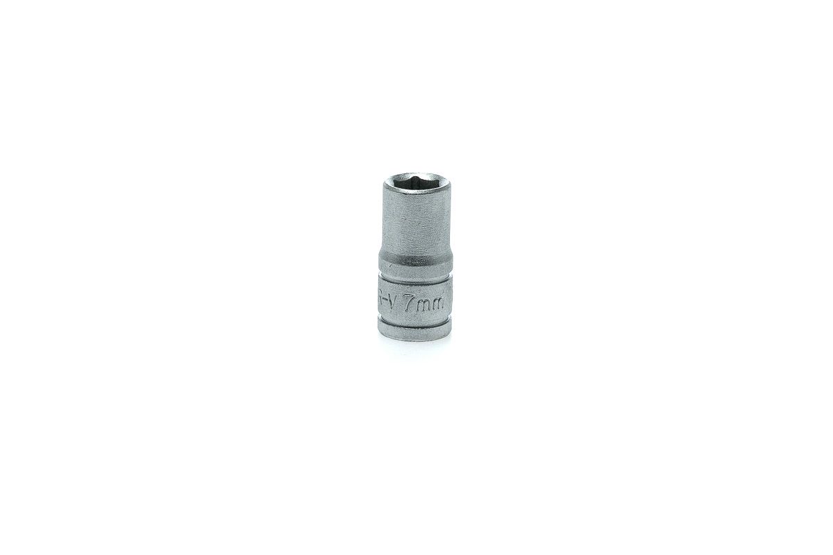Teng Tools 7mm Socket With 1/4 in Drive , Length 25 mm