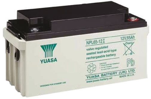 Yuasa 12V M6 Sealed Lead Acid Battery, 65Ah