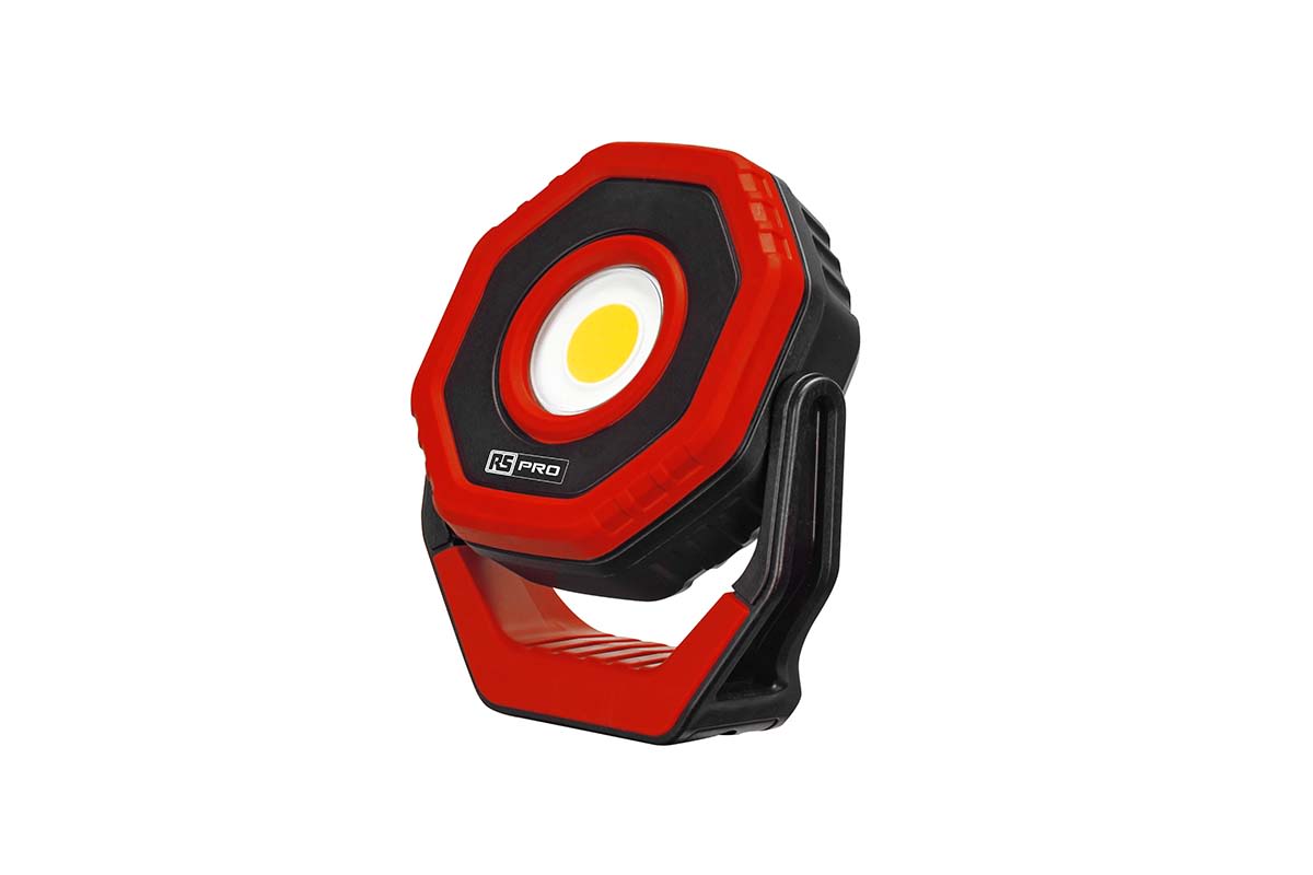 RS PRO COB LED Rechargeable Work Light, 15W, IP65