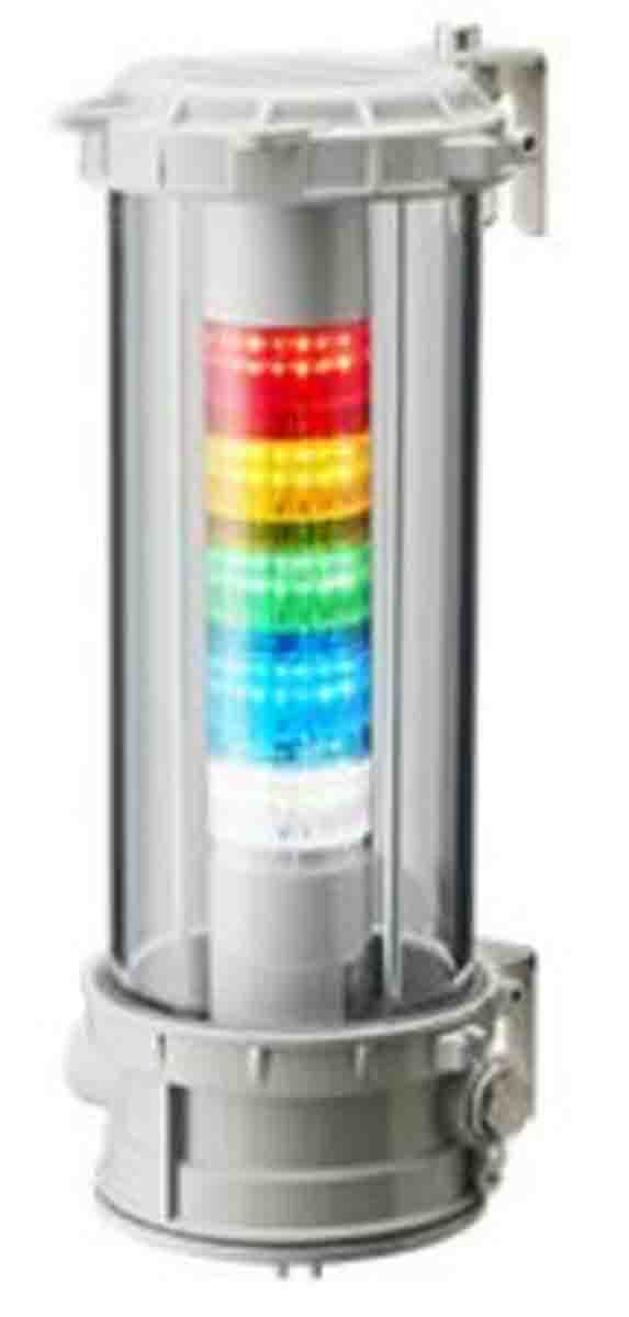 Columna de señalización Patlite ST-PA, LED, con 5 elementos de color, 100 → 240 vac