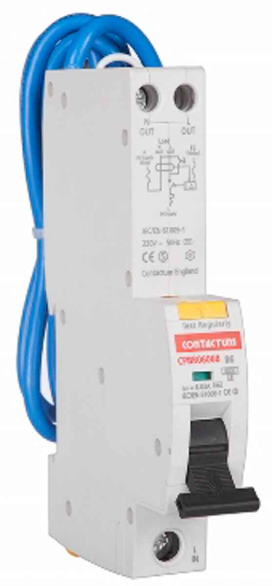 Contactum Type C RCBO - 1P, 20A Current Rating, CPBR Series