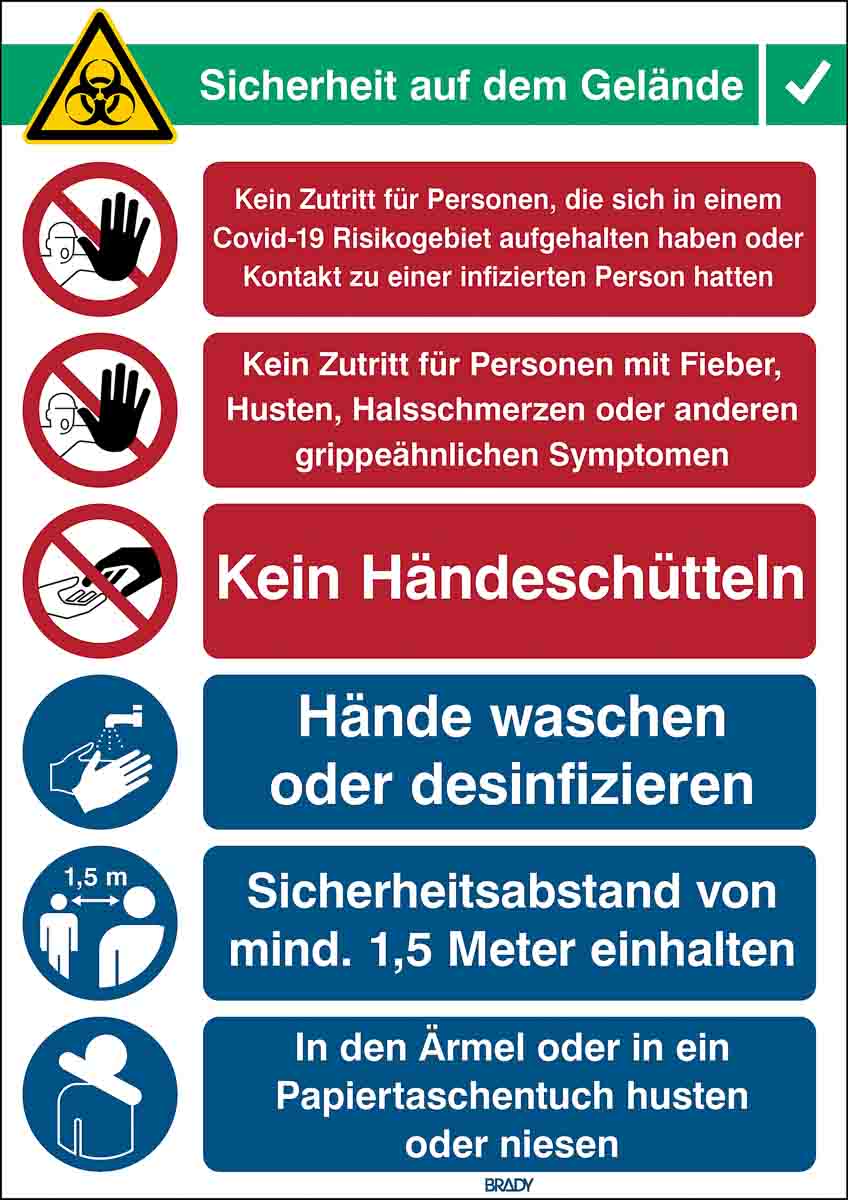 306807 Safety Poster, PP, German, 371 mm, 262mm RS
