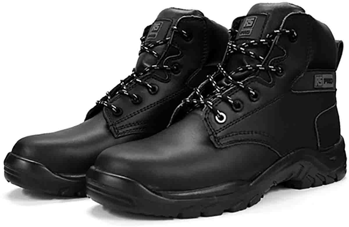 RS PRO Black Fibreglass Toe Capped Mens Ankle Safety Boots, UK 8, EU 42