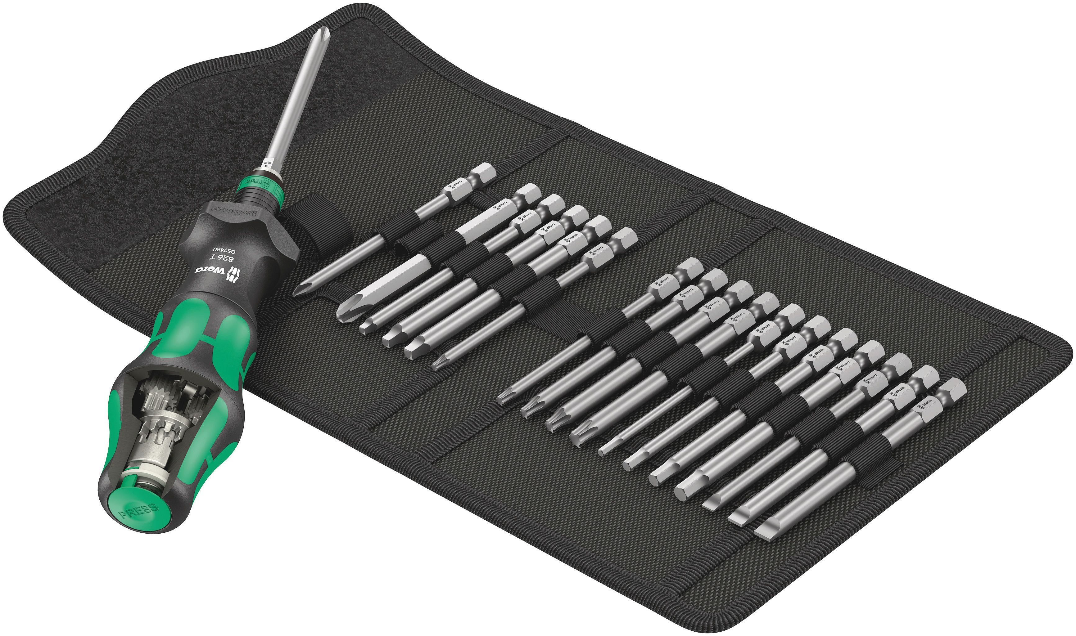 05057483001 Wera Interchangeable Screwdriver Set 15 Piece RS   R2012204 01 