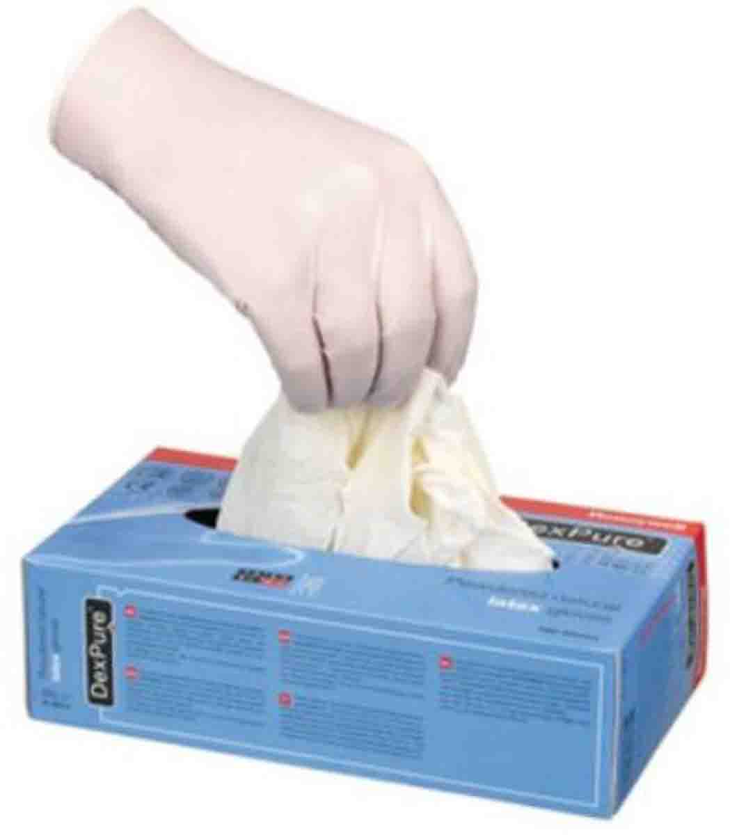 Honeywell Safety White Powder-Free Latex Disposable Gloves, Size 7, Small, 100 per Pack
