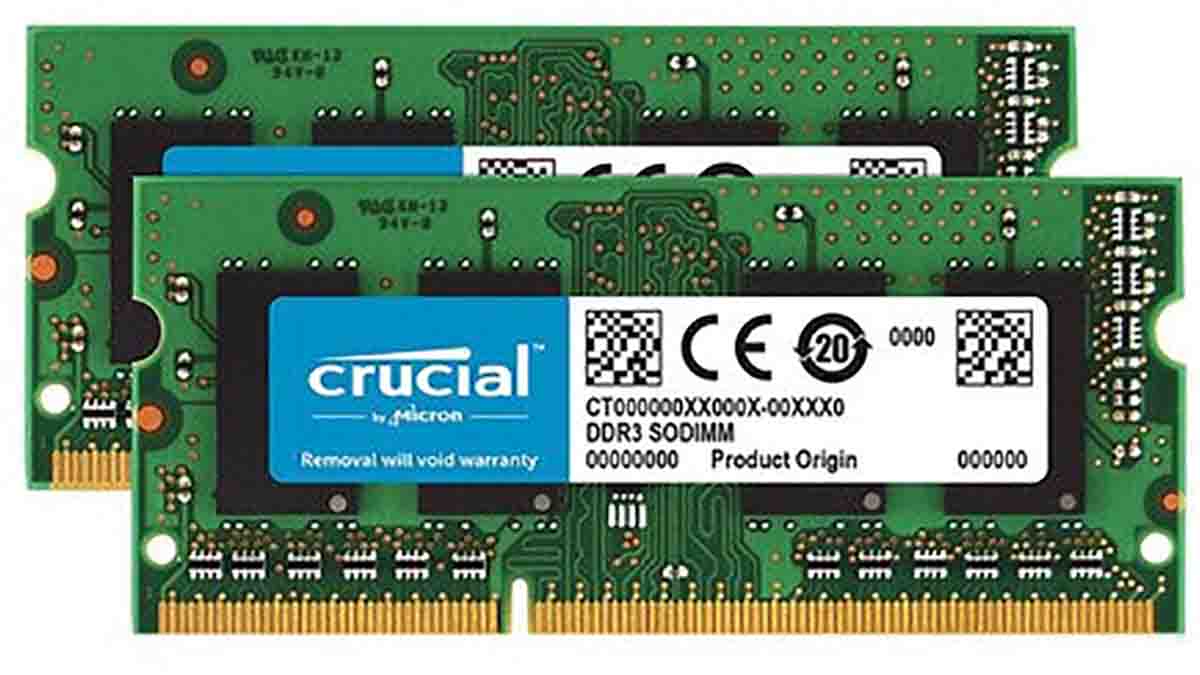 Crucial 8 GB DDR3 Laptop RAM, 1600MHz, SODIMM, 1.35, 1.5 V