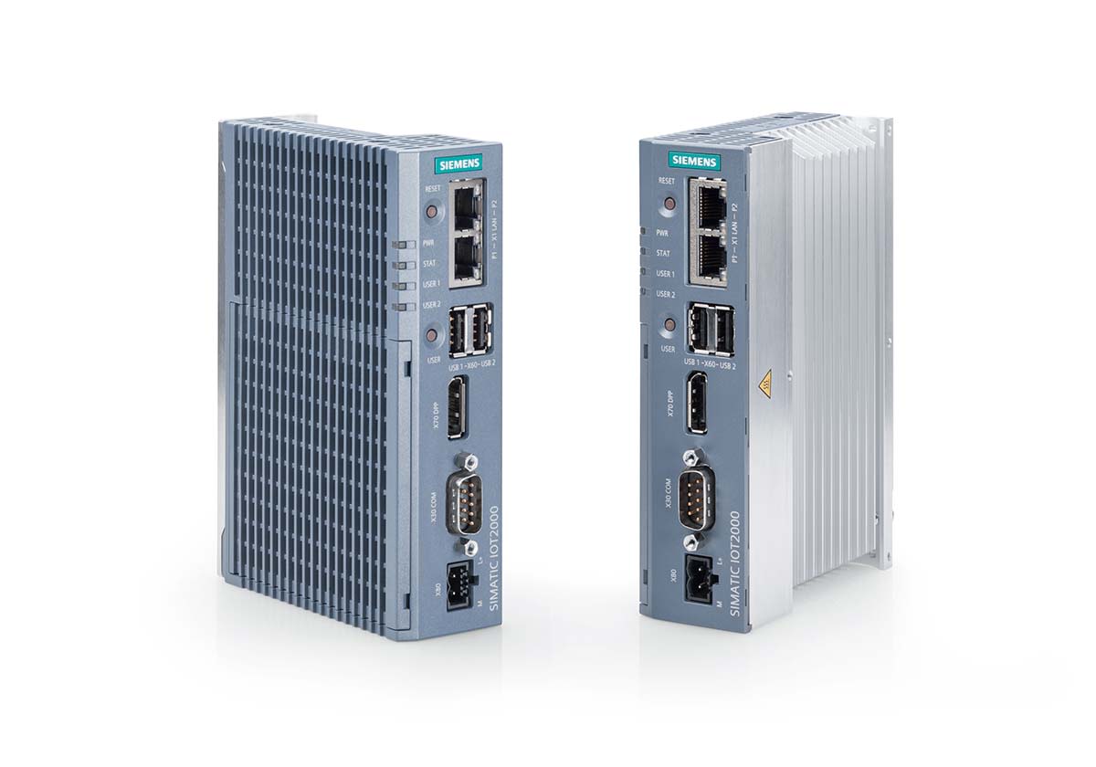 Gateway IoT Siemens IOT2050 Basic, CPU ARM TI AM6528 GP, 1GB DDR4, protocolo Ethernet, con 20 E/S digitales