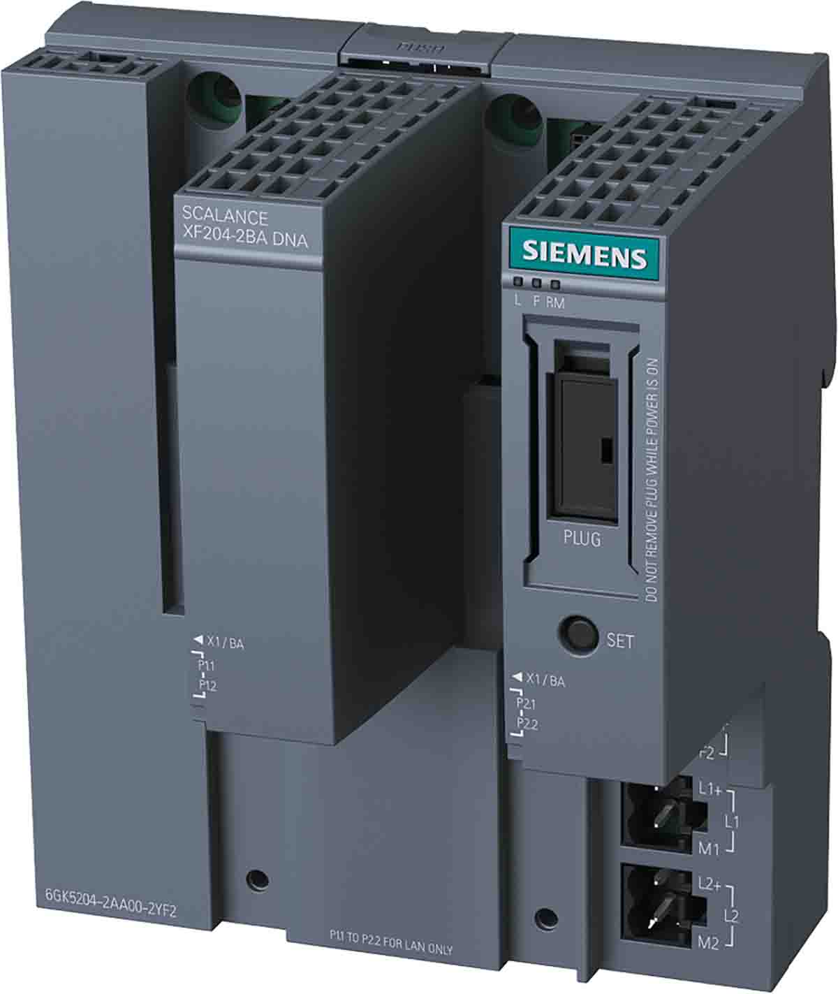 Switch Ethernet Siemens 2 Ports RJ45, 10/100Mbit/s, montage Rail DIN 24V c.c.