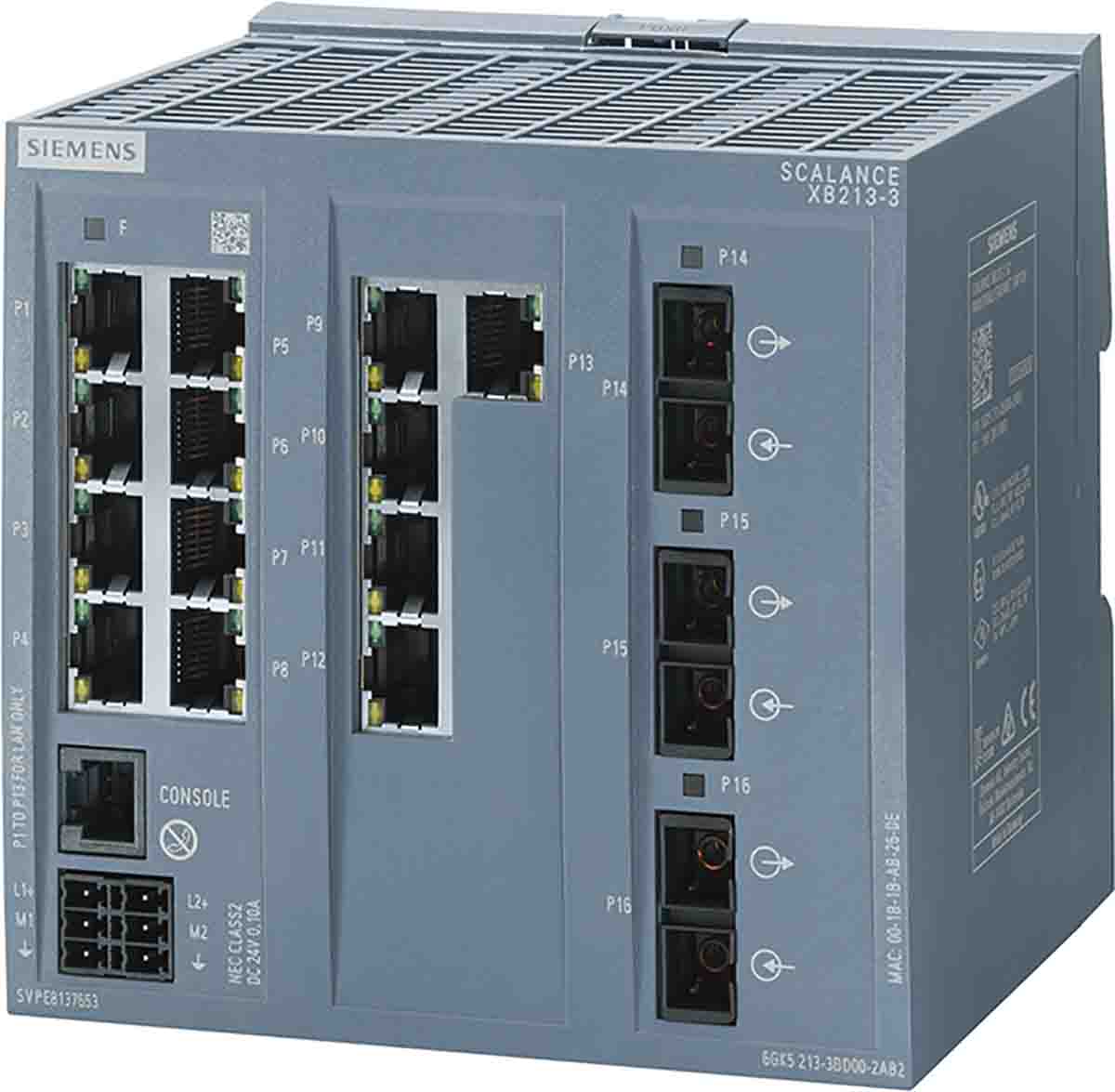 Switch Ethernet 13 Ports RJ45, 10 Mbit/s, 100 Mbit/s, montage Rail DIN