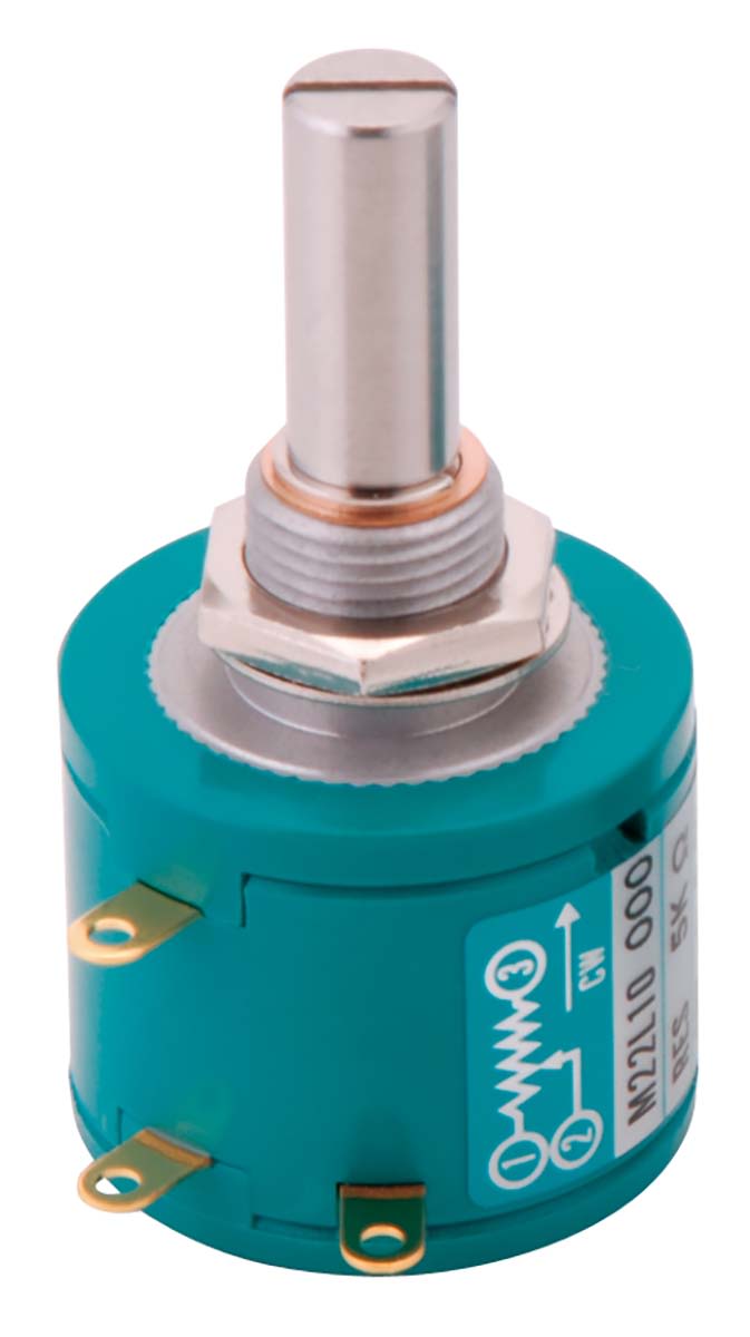 Copal Electronics 1kΩ Rotary Potentiometer 10-Turns 1-Gang, M22L10-000-102