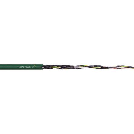 Igus chainflex CF5 Control Cable, 12 Cores, 1 mm², Unscreened, 20m, Green PVC Sheath, 17 AWG