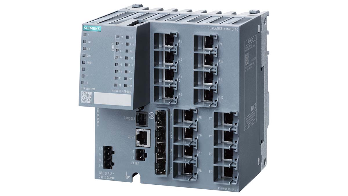 Siemens Ethernet Switch, 16 RJ45 port, 24V dc, 10 Mbit/s, 100 Mbit/s, 1000 Mbit/s Transmission Speed