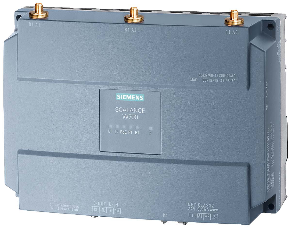 Siemens DIN Rail Mount Ethernet Switch, 1 RJ45 port, 24V dc, 450Mbit/s Transmission Speed