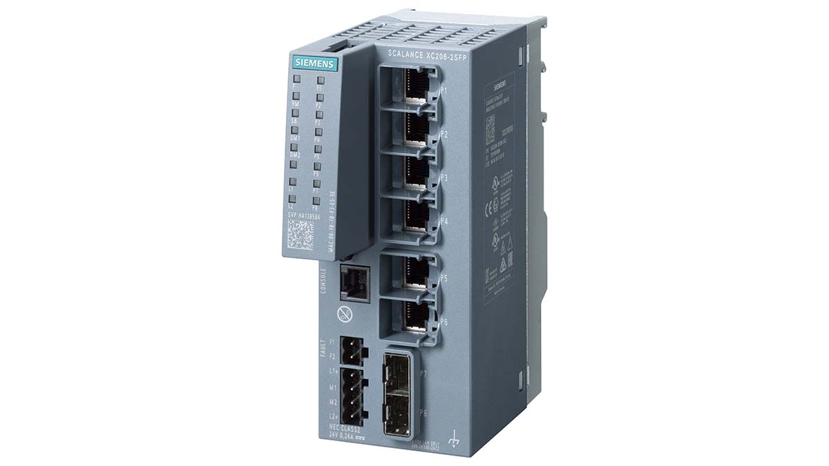 Siemens Ethernet Switch, 6 RJ45 port, 24V dc, 10 Mbit/s, 100 Mbit/s, 1000 Mbit/s Transmission Speed