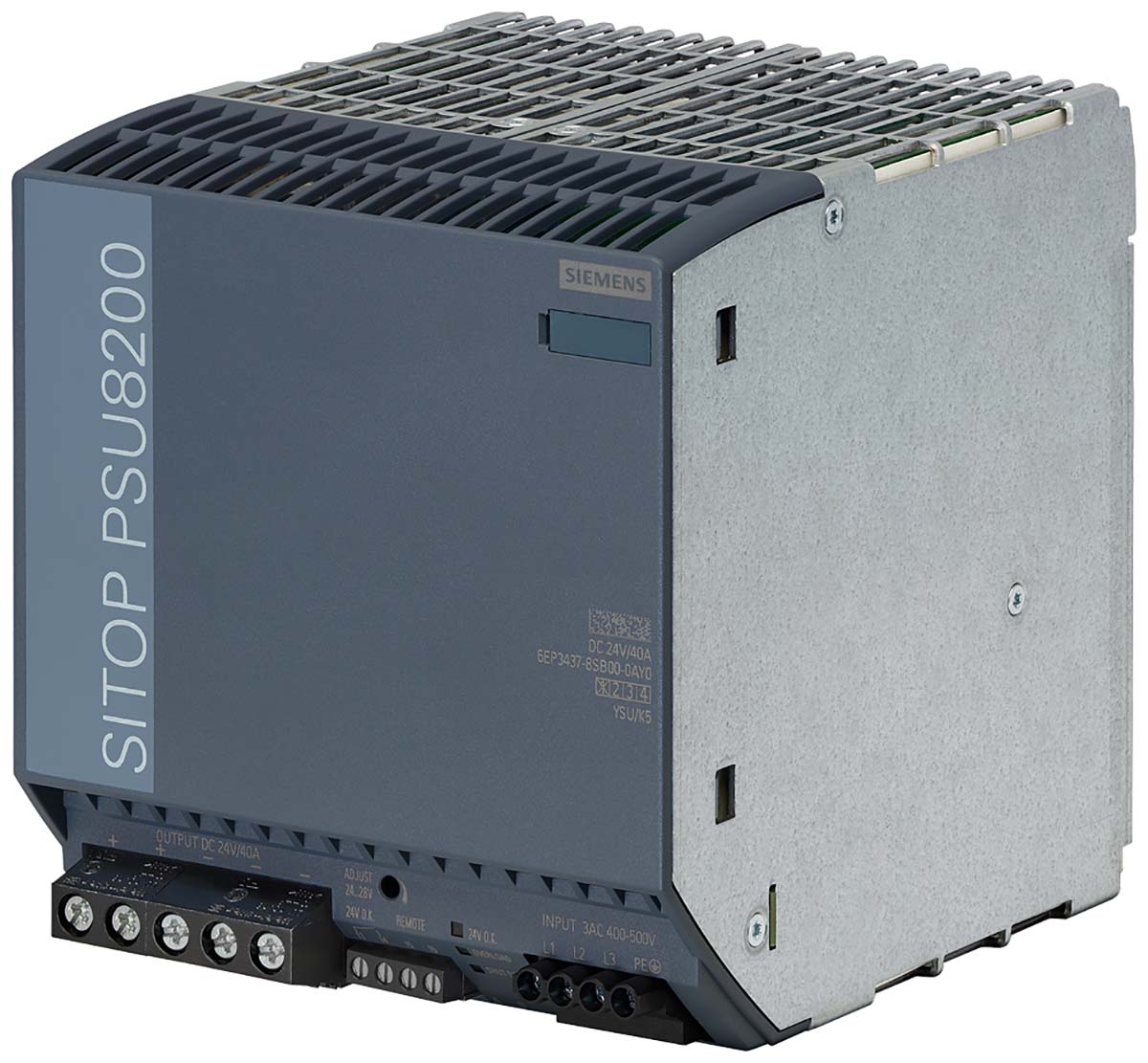 Siemens SITOP PSU8200 Stabilised DIN Rail Power Supply, 500V ac Input, 24V dc Output, 40A Output, 960W