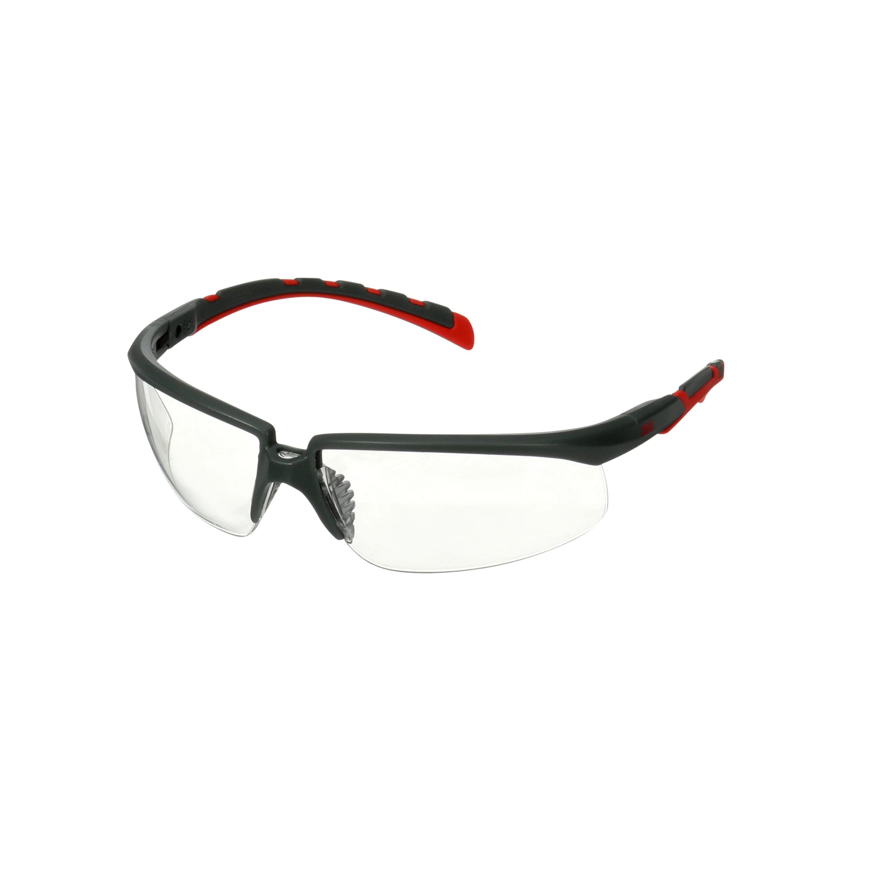 S2001sgaf Red 3m Solus Anti Mist Uv Safety Glasses Clear Polycarbonate Lens Rs