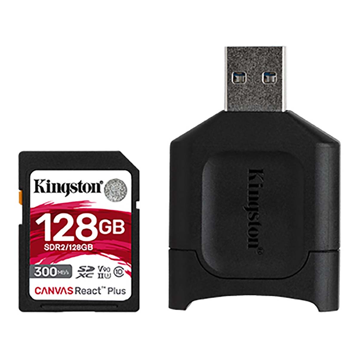 MLPR2/128GB Kingston 128 GB SDXC SD Card, A1, Class 10, U3, UHSII