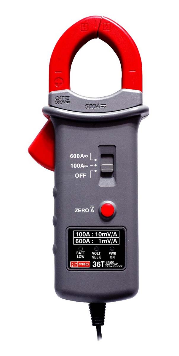 RS PRO Multimeter Current Clamp Adapter, AC/DC Adapter, 600A ac Max