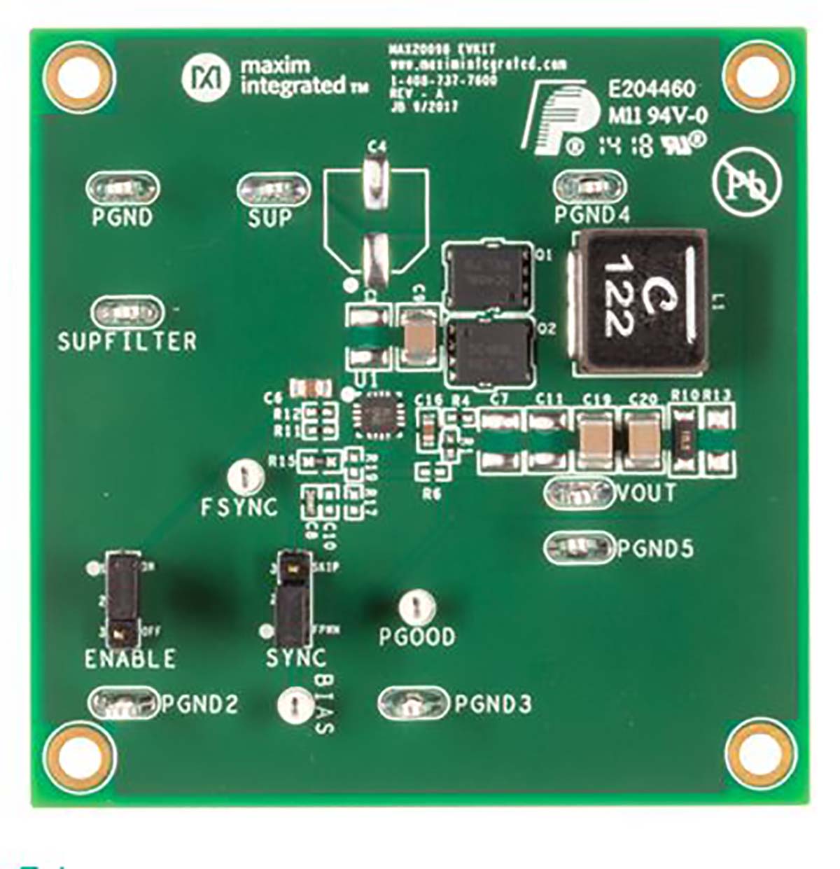 Maxim Integrated MAX20098ATEC/VY+, 1 Buck Boost Switching, Buck Boost Switching Regulators 50mA, 2.2 MHz 16-Pin, TQFN-EP
